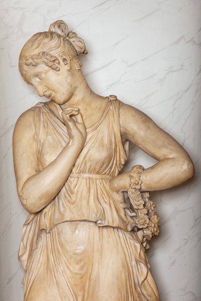 Bailarina con el dedo en la barbilla (detalle) de Antonio Canova